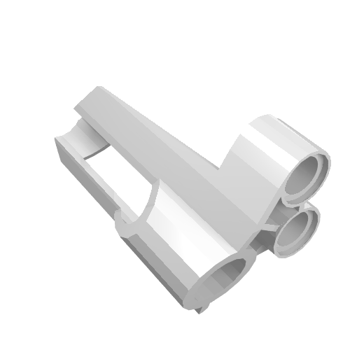 LEGO 32527 Technic, Panel Fairing # 5 Small Short, Large Hole, Side A in White - Authentic LEGO Part