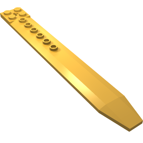 LEGO 62743 Plate, Modified 2 x 16 with Angled Side Extensions and Axle Hole (Rotor Blade) - Main Product Image