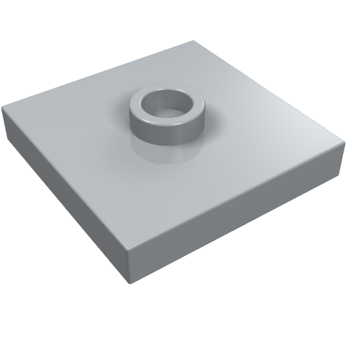 LEGO 87580 Plate, Modified 2 x 2 with Groove and 1 Stud in Center (Jumper) in Light Bluish Gray - Authentic LEGO Part