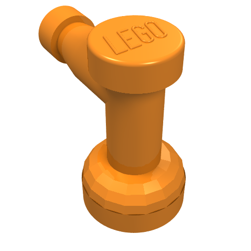 LEGO 4599a Tap 1 x 1 with Hole in Nozzle End in Orange - Authentic LEGO Part