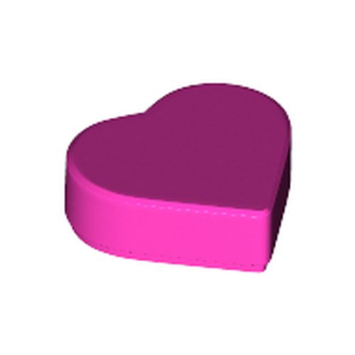 LEGO 39739 Tile, Round 1 x 1 Heart in Dark Pink - Authentic LEGO Part
