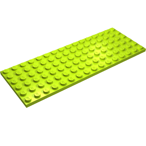 LEGO 3027 Plate 6 x 16 in Lime - Authentic LEGO Part