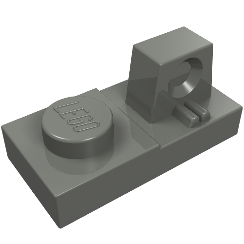 LEGO 30383 Hinge Plate 1 x 2 Locking with 1 Finger on Top in Dark Bluish Gray - Authentic LEGO Part
