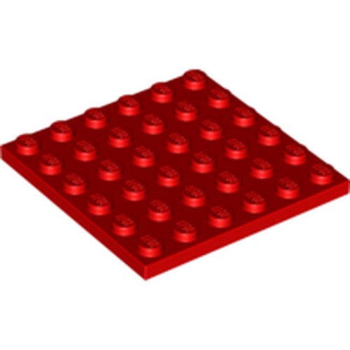 LEGO 3958 Plate 6 x 6 in Red - Authentic LEGO Part