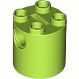 LEGO 30361c Brick, Round 2 x 2 x 2 Robot Body with Bottom Axle Holder (x Shape / + Orientation) in Lime - Authentic LEGO Part