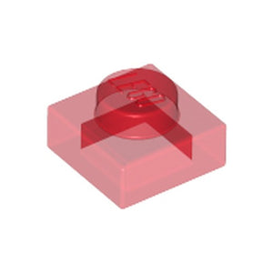 LEGO 3024 Plate 1 x 1 in Trans-Red - Authentic LEGO Part