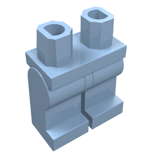 LEGO 970c00 Hips  and Legs Plain in Bright Light Blue - Authentic LEGO Part