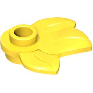 LEGO 32607 Plant Plate, Round 1 x 1 with 3 Leaves in Yellow - Authentic LEGO Part