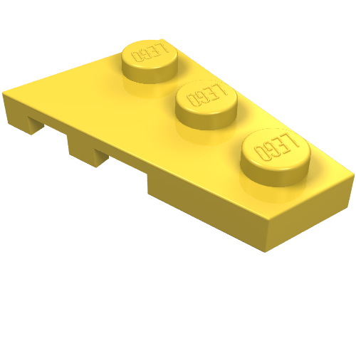 LEGO 43722 Wedge, Plate 3 x 2 Right in Yellow - Authentic LEGO Part