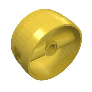 LEGO 41531 Cylinder 4 x 4 x 1 2/3 with Pin Holes and Center Bar in Yellow - Authentic LEGO Part