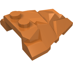 LEGO 64867 Wedge 4 x 4 Fractured Polygon Top in Medium Nougat - Authentic LEGO Part