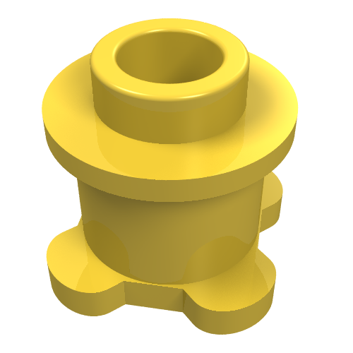 LEGO 33286 Brick, Round 1 x 1 x 2/3 with Flower Edge (4 Knobs on Base) in Yellow - Authentic LEGO Part