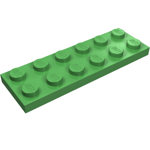 LEGO 3795 Plate 2 x 6 in Bright Green - Authentic LEGO Part