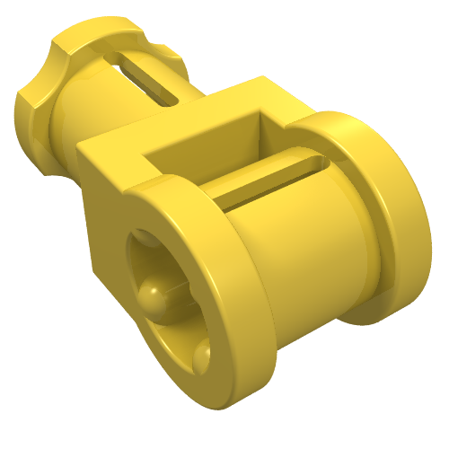 LEGO 32039 Technic, Axle Connector with Axle Hole in Yellow - Authentic LEGO Part