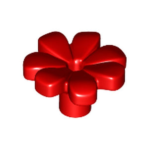 LEGO 32606 Plant Flower with Bar and Small Pin Hole in Red - Authentic LEGO Part
