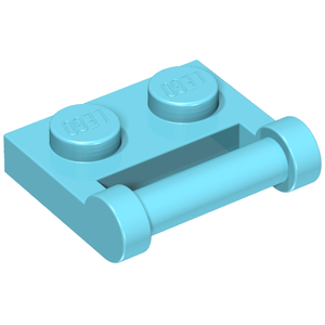 LEGO 48336 Plate, Modified 1 x 2 with Bar Handle on Side - Closed Ends in Medium Azure - Authentic LEGO Part