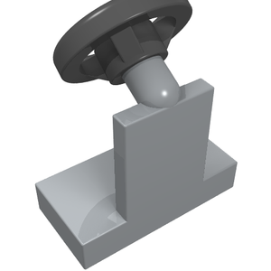LEGO 3829c01 Vehicle, Steering Stand 1 x 2 with  Steering Wheel in Light Bluish Gray - Authentic LEGO Part
