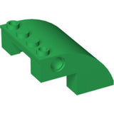 LEGO 61487 Slope, Curved 4 x 4 x 2 with 4 Studs and Pin Holes in Green - Authentic LEGO Part