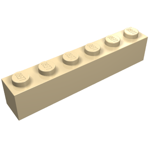 LEGO 3009 Brick 1 x 6 in Tan - Authentic LEGO Part