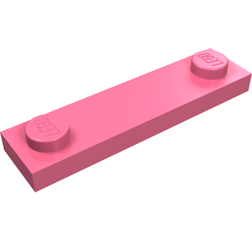LEGO 41740 Plate, Modified 1 x 4 with 2 Studs with Groove in Coral - Authentic LEGO Part