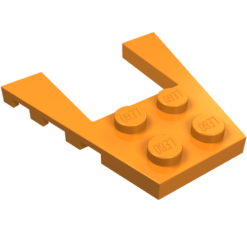 LEGO 43719 Wedge, Plate 4 x 4 in Orange - Authentic LEGO Part