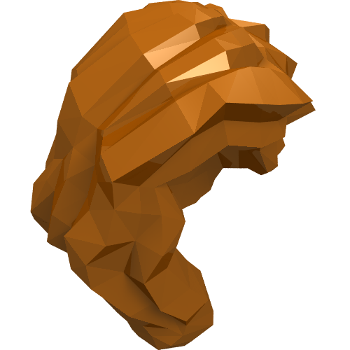 LEGO 85974 Minifigure, Hair Female Mid-Length with Part over Right Shoulder - Main Product Image