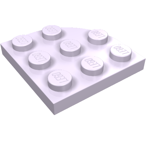 LEGO 30357 Plate, Round Corner 3 x 3 in Lavender - Authentic LEGO Part