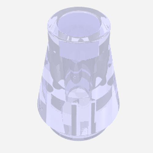LEGO 4589 Cone 1 x 1 in Trans-Purple - Authentic LEGO Part