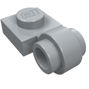 LEGO 4081b Plate, Modified 1 x 1 with Light Attachment - Thick Ring in Light Bluish Gray - Authentic LEGO Part