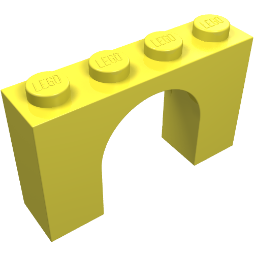LEGO 6182 Arch 1 x 4 x 2 in Bright Light Yellow - Authentic LEGO Part