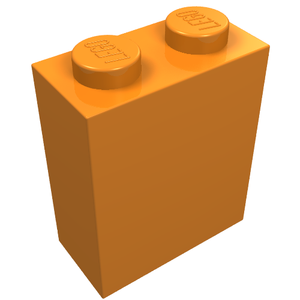 LEGO 3245b Brick 1 x 2 x 2 with Inside Axle Holder in Orange - Authentic LEGO Part