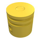 LEGO 2851 Technic Engine Piston Round in Yellow - Authentic LEGO Part