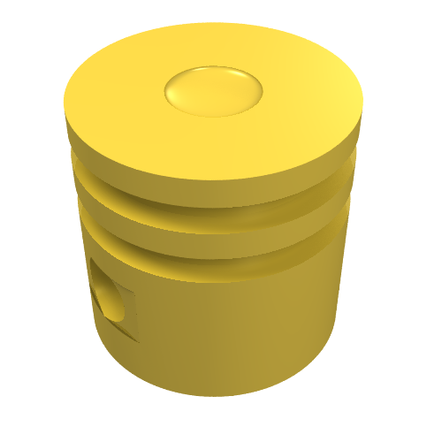 LEGO 2851 Technic Engine Piston Round in Yellow - Authentic LEGO Part