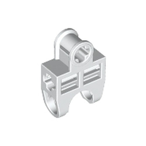 LEGO 32174 Technic, Axle Connector 2 x 3 with Ball Joint Socket - Open Sides, Angled Forks with Closed Axle Holes in White - Authentic LEGO Part