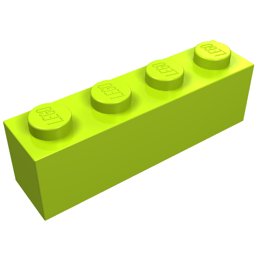 LEGO 3010 Brick 1 x 4 in Lime - Authentic LEGO Part