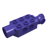 LEGO 47432 Technic, Brick Modified 2 x 3 with Pin Holes, Rotation Joint Ball Half Vertical, and Rotation Joint Socket in Dark Purple - Authentic LEGO Part