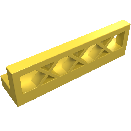 LEGO 3633 Fence 1 x 4 x 1 Lattice in Yellow - Authentic LEGO Part
