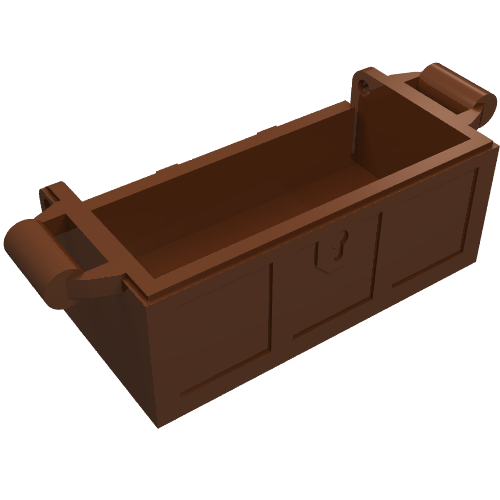 LEGO 4738a Container, Treasure Chest Bottom with Slots in Back - Main Product Image