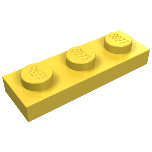 LEGO 3623 Plate 1 x 3 in Yellow - Authentic LEGO Part