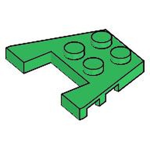 LEGO 48183 Wedge, Plate 3 x 4 with Stud Notches in Green - Authentic LEGO Part