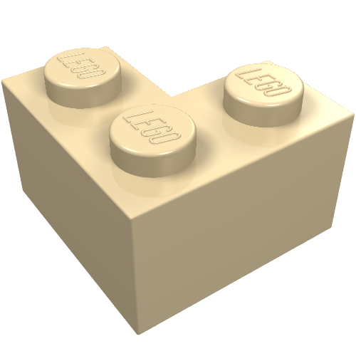 LEGO 2357 Brick 2 x 2 Corner in Tan - Authentic LEGO Part