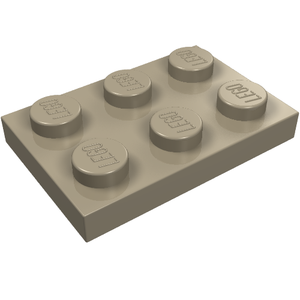 LEGO 3021 Plate 2 x 3 in Dark Tan - Authentic LEGO Part