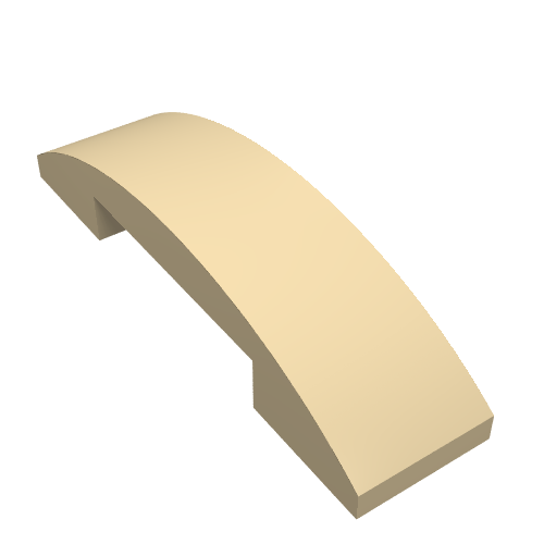 LEGO 93273 Slope, Curved 4 x 1 x 2/3 Double in Tan - Authentic LEGO Part