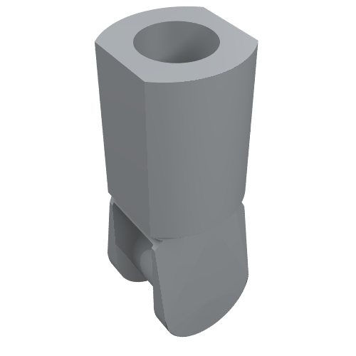 LEGO 23443 Bar Holder with Handle in Light Bluish Gray - Authentic LEGO Part