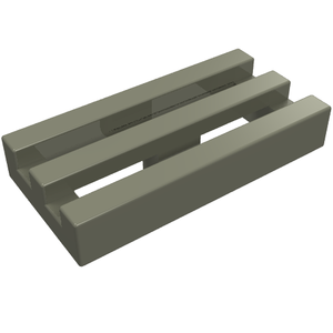 LEGO 2412b Tile, Modified 1 x 2 Grille with Bottom Groove in Dark Gray - Authentic LEGO Part