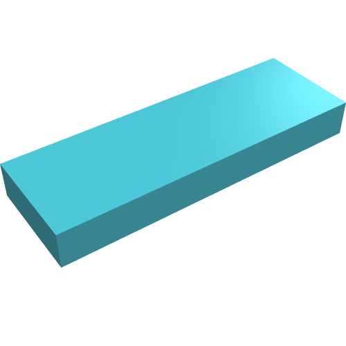 LEGO 63864 Tile 1 x 3 in Medium Azure - Authentic LEGO Part