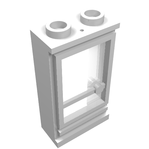 LEGO 32bc01 Door 1 x 2 x 3 Hinge on Left with Trans-Clear Glass - Main Product Image