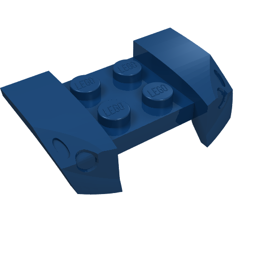 LEGO 44674 Vehicle, Mudguard 2 x 4 with Headlights Overhang in Dark Blue - Authentic LEGO Part