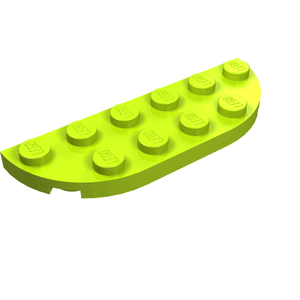 LEGO 18980 Plate, Round Corner 2 x 6 Double in Lime - Authentic LEGO Part