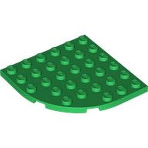 LEGO 6003 Plate, Round Corner 6 x 6 in Green - Authentic LEGO Part